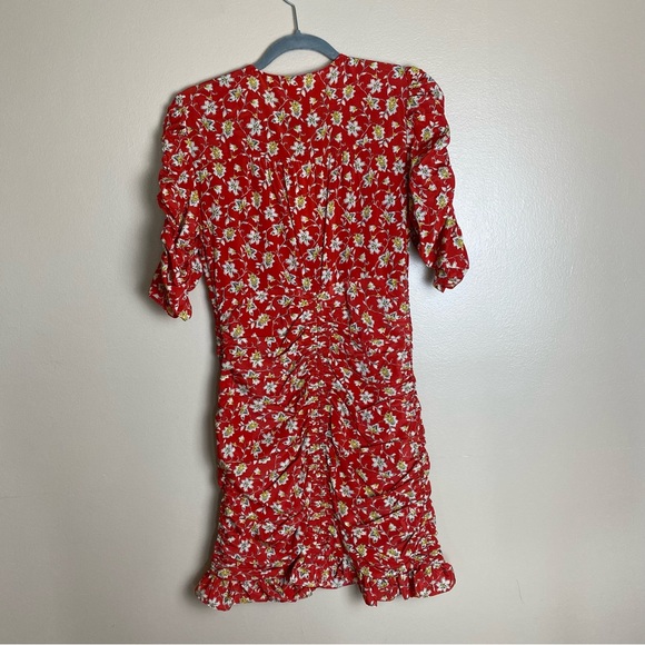 NWT Veronica Beard Silk Red Floral Mini Dress - Picture 3 of 3
